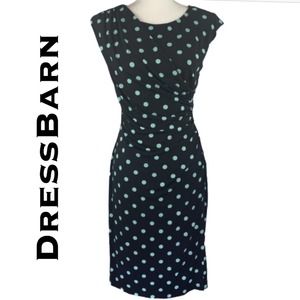 DressBarn Polka Dot Faux Wrap Dress NWT Size 6